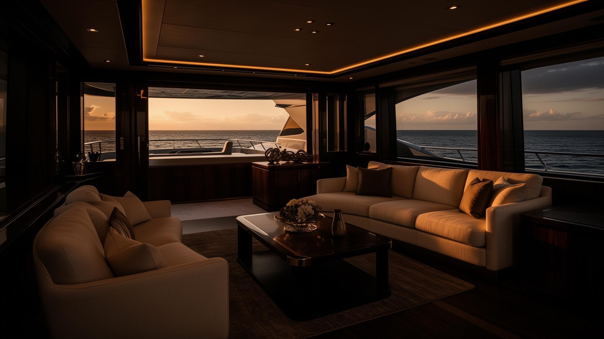 Luxury yacht interior